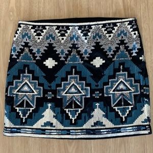Sequin mini skirt